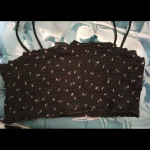 American Eagle Outfitters two pieces black peplum top